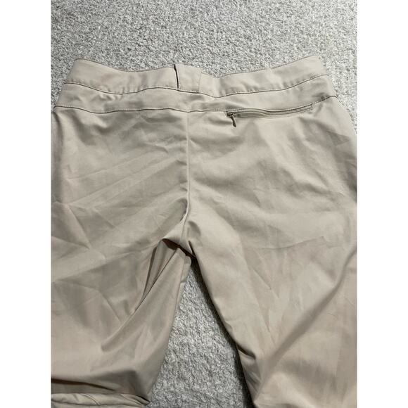 Nike Performance Pants Womens Small Golf Hiking Stretch Zip Pocket Cream Khaki - Picture 9 of 16